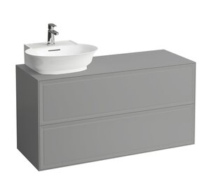 Изображение товара Тумба под раковину Laufen The New Classic 117.5 х 45.5 х 60 см, 4.0608.7.085.627.1, подвесная, серый, вырез слева