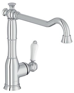 Изображение товара Смеситель Jacob Delafon Louise E24367-CP для кухонной мойки, хром/белый