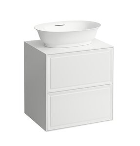 Изображение товара Тумба под раковину Laufen The New Classic 57.5 х 45.5 х 60 см, 4.0600.2.085.631.1, подвесная, отверстие посередине, белый глянцевый