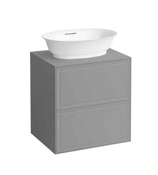 Изображение товара Тумба под раковину Laufen The New Classic 57.5x45.5x60 см подвесная серый Изображение товара Тумба под раковину Laufen The New Classic 57.5x45.5x60 см подвесная серый