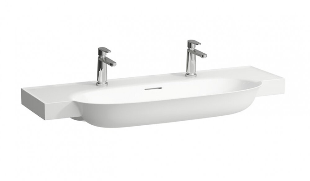 Изображение товара Раковина Laufen New Classic 8.1385.8.400.107.1 белая округлая с переливом 120х48 см