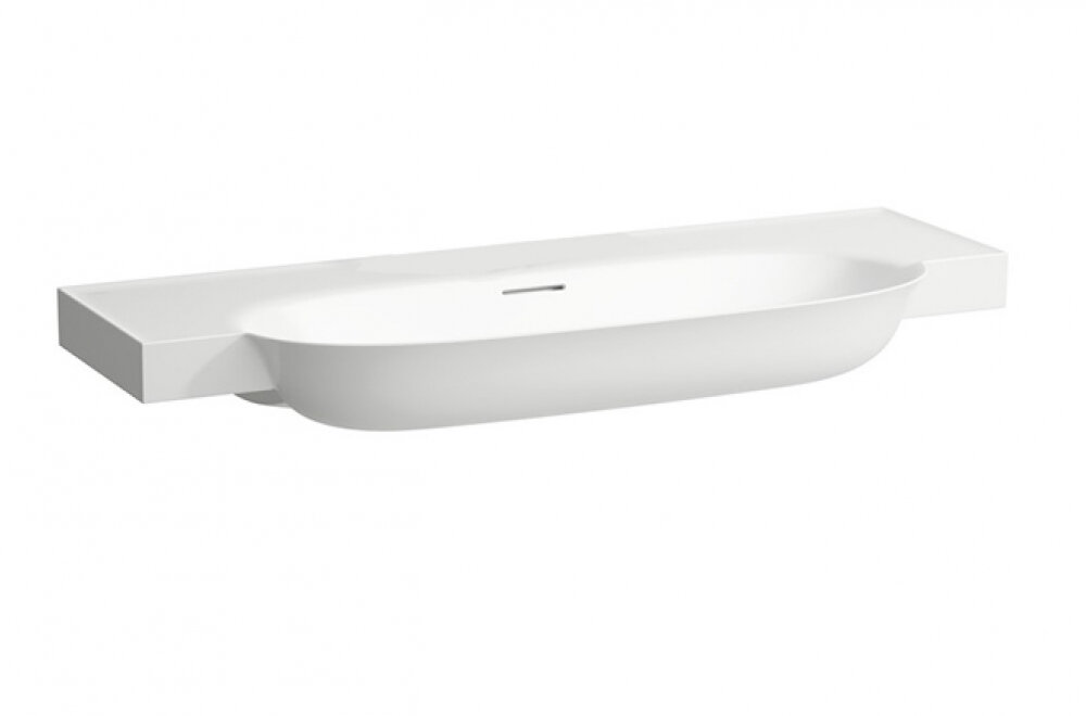 Изображение товара Раковина Laufen New Classic 8.1385.8.000.109.1 120 х 48 х 16.5 см, SaphirKeramik, без отверстия, с переливом, белый глянцевый