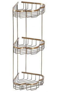 Изображение товара Полка-сетка угловая трехъярусная Camelos, бронза, A1416-3