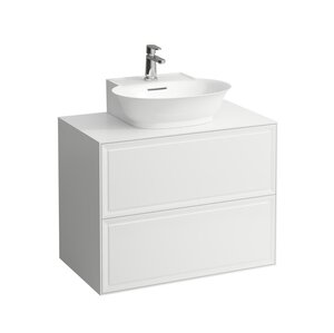 Изображение товара Тумба под раковину Laufen The New Classic 77.5 х 45.5 х 60 см, 4.0601.4.085.631.1, подвесная, вырез посередине, белый глянцевый