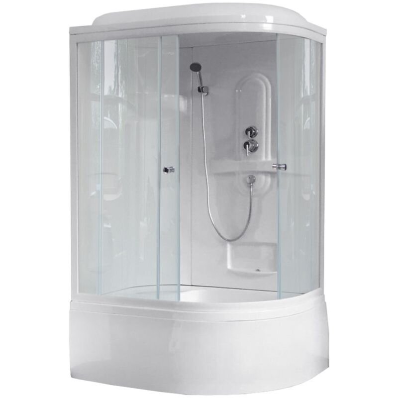 Изображение товара Душевая кабина Royal Bath RB8120BK1-T 120x80 см, асимметричная, с крышей