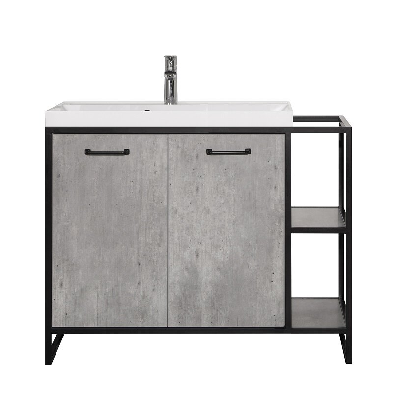 Изображение товара Тумба под раковину Style Line Лофт 1.1 80/100 100 см бетон напольная Россия