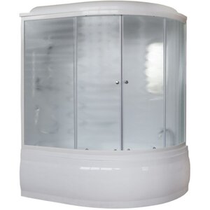 Изображение товара Душевая кабина Royal Bath RB140ALP-C-L/R, 140 х 95 см, стекло матовое, задние стенки белые, профиль белый