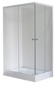 Изображение товара Душевой уголок Royal Bath RB8120HP-T-R/L, 120 х 80 см, стекло прозрачное, профиль белый