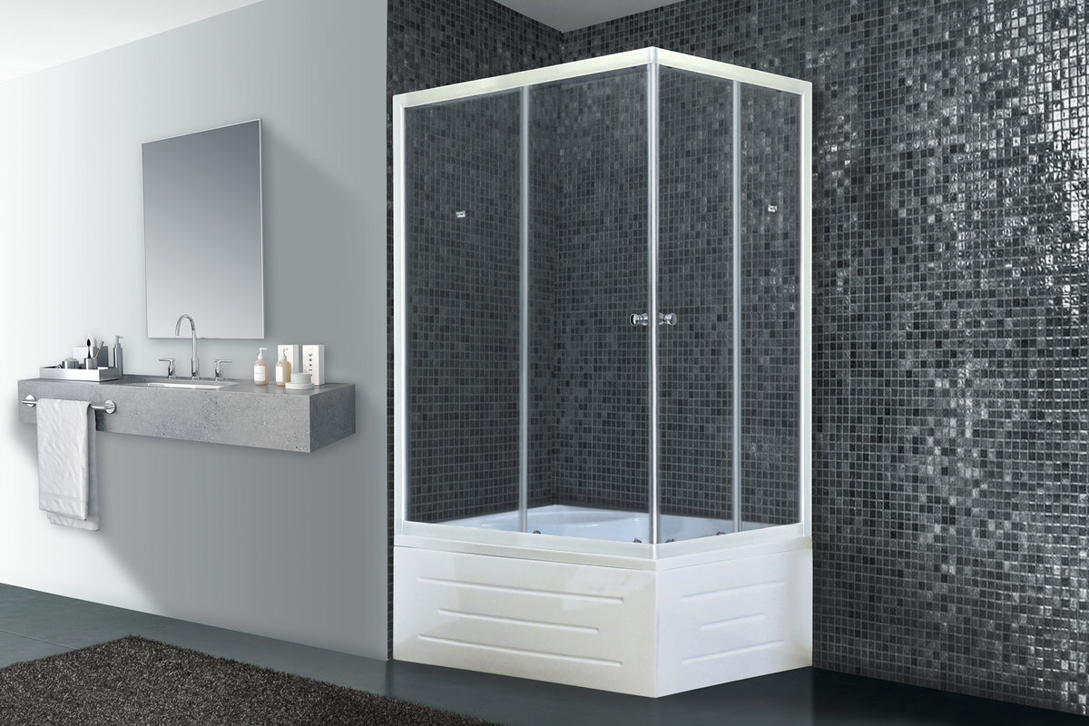 Изображение товара Душевой уголок Royal Bath RB8120BP-T-L/R 120x80 см прозрачное стекло белый профиль