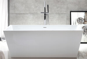 Изображение товара Ванна акриловая Abber AB9224-1.5 150 х 80 x 60 см без гидромассажа, отдельностоящая, белая