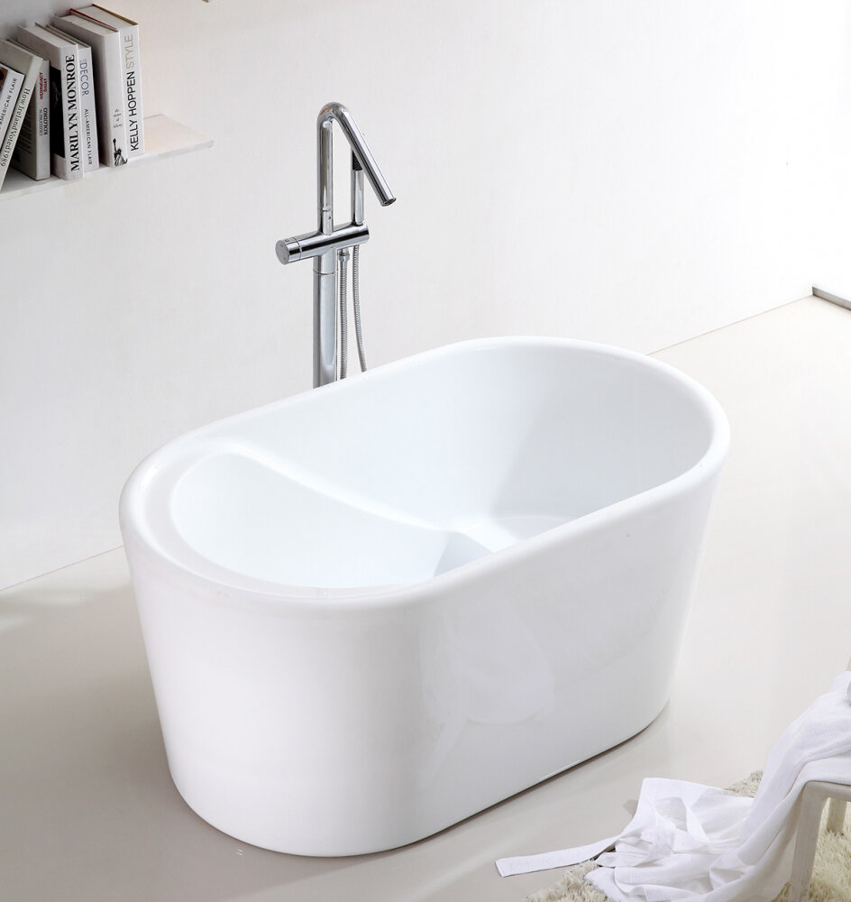 Изображение товара Ванна акриловая Abber AB9277 130х75 см отдельно стоящая белая