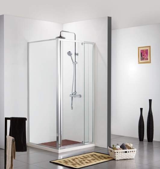 Изображение товара Душевой уголок Bravat Line BS090.2113A, размер 90x90 см, распашная дверь, прозрачное стекло, хром