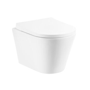 Изображение товара Подвесной безободковый унитаз BelBagno Flay-R BB053CHR, белый Изображение товара Подвесной безободковый унитаз BelBagno Flay-R BB053CHR, белый