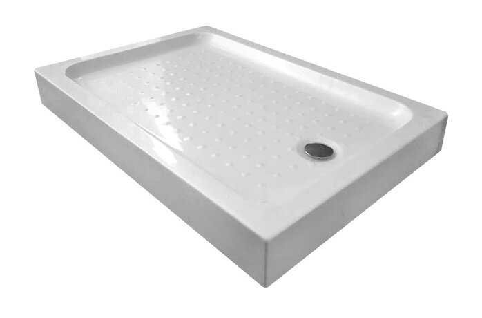 Изображение товара Душевой поддон Gemy ST12B 100x90 см прямоугольный акрил с низким бортиком и сифоном