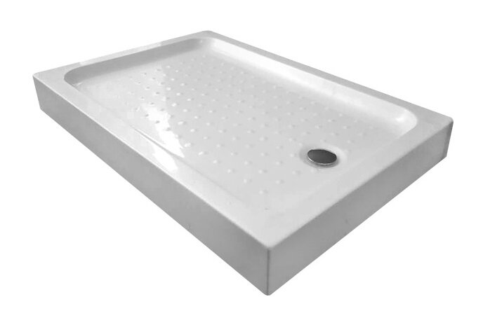 Изображение товара Душевой поддон Gemy ST13T 120x80 см прямоугольный белый акрил низкий с сифоном