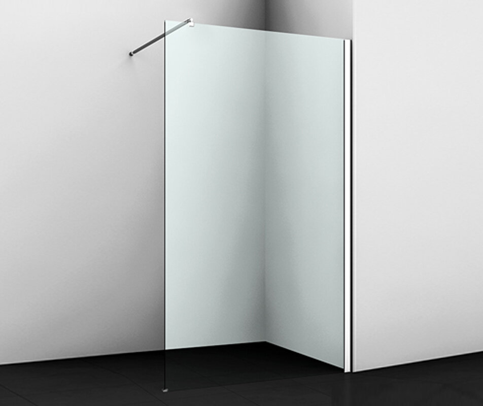 Изображение товара Душевая стенка WasserKraft Rossel 28W39 90 см стекло прозрачное алюминиевый профиль