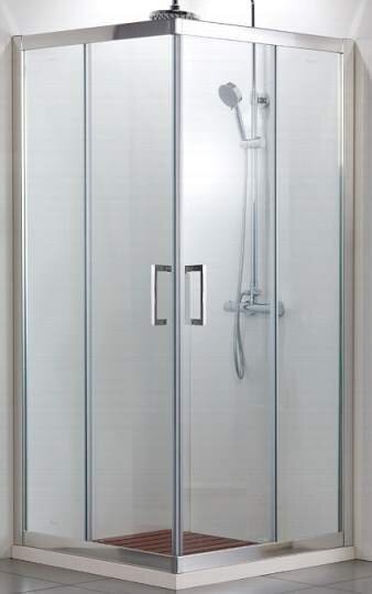Изображение товара Душевой уголок Bravat Riffle BS090.2203A, 90 x 90 х 200 см, двери раздвижные стекло прозрачное, хром