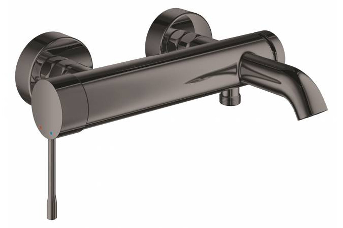 Изображение товара Смеситель для ванны и душа Grohe Essence New, 33624A01, темный графит глянец Изображение товара Смеситель для ванны и душа Grohe Essence New, 33624A01, темный графит глянец