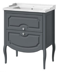 Изображение товара Тумба под раковину Caprigo Aspetto Firenze 70 34116, 2 ящика, цвет TP-810 графит
