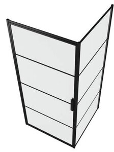Изображение товара Душевой уголок Bravat Black Line BS090.2115B, 90 x 90 х 195 см, двери распашные, стекло прозрачное, черный