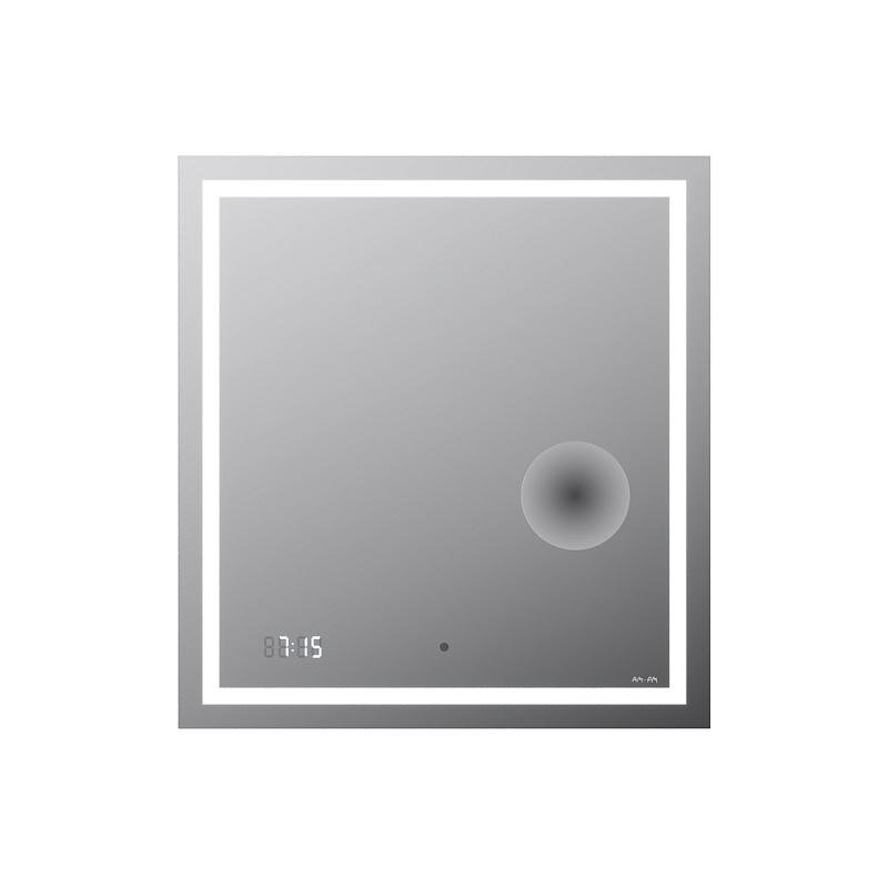 Изображение товара Зеркало Am.Pm Gem 65-70 M91AMOX0653WG с контурной Led-подсветкой, часами и косметическим зеркалом