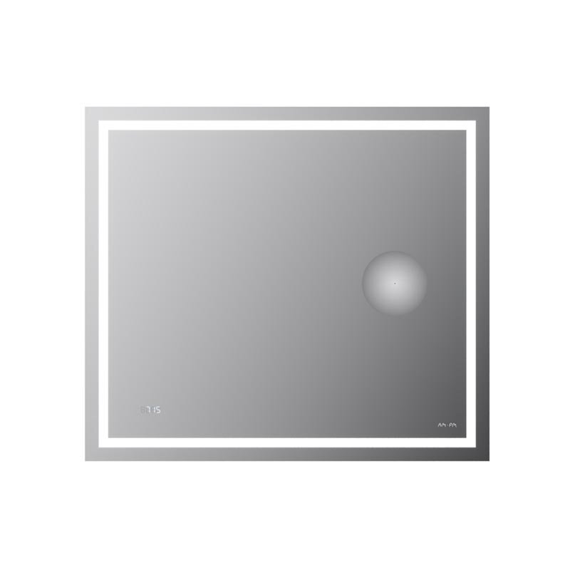 Изображение товара Зеркало с подсветкой Am.Pm Gem M91AMOX0803WG, 80 см, подвесное, LED лампа, часы и косметическое зер