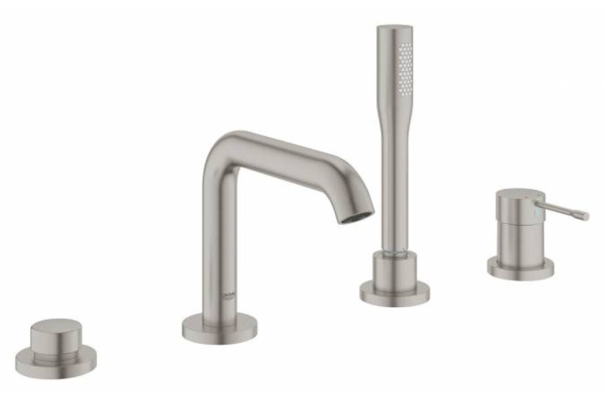 Изображение товара Смеситель для ванны и душа Grohe Essence New 19578DC1 монтаж на борт суперсталь