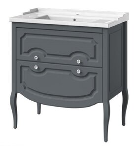 Изображение товара Тумба под раковину Caprigo Aspetto Firenze 80 34117, 2 ящика, графит