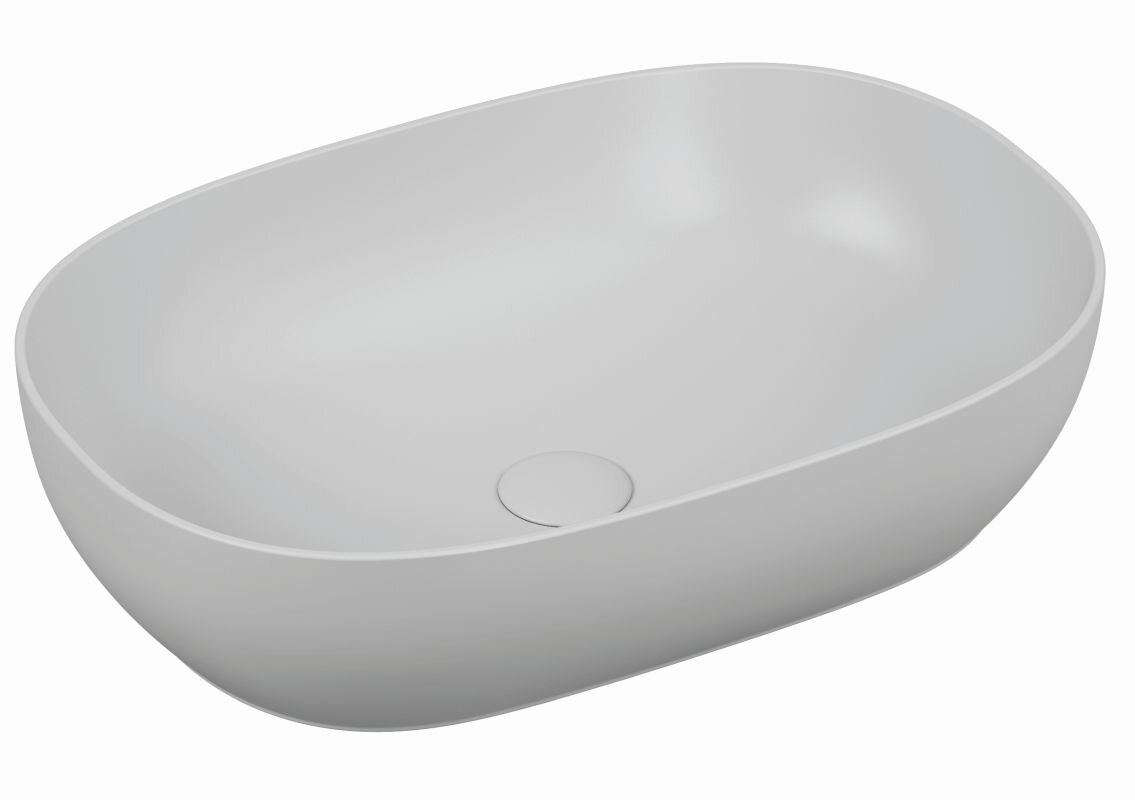 Изображение товара Раковина VitrA Outline 5995B403-0016 накладная цвет - белый глянцевый 59 х 40.5 х 14.5 см