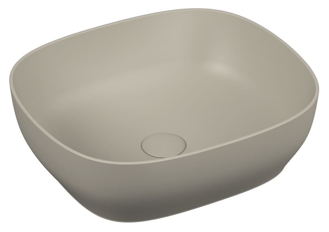 Изображение товара Раковина Vitra Outline 5994B420-0016 накладная прямоугольная, матовая тауп