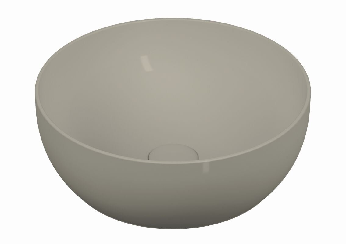 Изображение товара Раковина Vitra Outline 5992B420-0016 накладная круглая 40х40 см матовая тауп