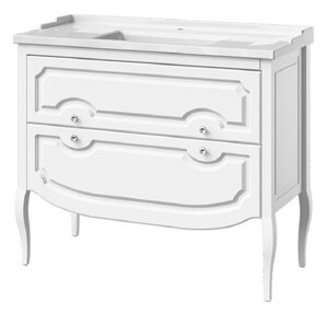 Изображение товара Тумба под раковину Caprigo Aspetto Firenze 100 34115, влагостойкий МДФ, напольная белая мебель с ящ