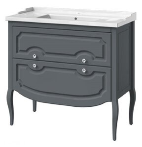 Изображение товара Тумба под раковину Caprigo Aspetto Firenze 90 34118, 2 ящика, цвет TP-810 графит