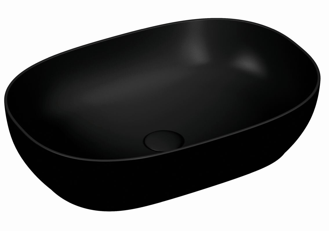 Изображение товара Раковина Vitra Outline 5995B483-0016 накладная овальная черный матовый 59х40.5 см