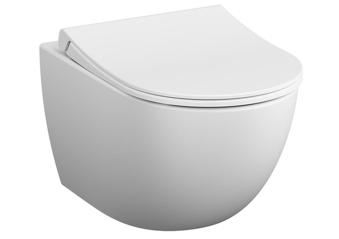 Изображение товара Подвесной безободковый унитаз Vitra Sento 7748B001-0101 белый матовый