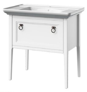 Изображение товара Тумба под раковину Caprigo Aspetto Jersey 85 см, белая, влагостойкая