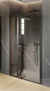 Изображение товара Дверь распашная Riho Lucid GD104 G005005121 120 x 200 см, стекло прозрачное, профиль черный матовый