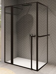 Изображение товара Душевой уголок Riho Lucid GD203 120x80x200 см прозрачное стекло, черный матовый профиль