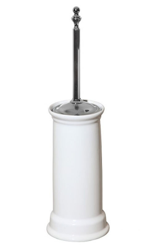 Изображение товара Напольный ершик Camelos Rychmond из керамики и металла хром/белый H1611K