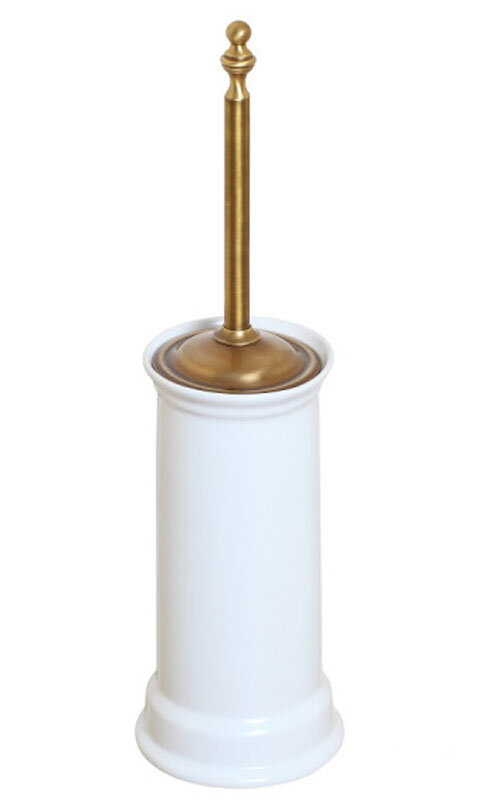 Изображение товара Напольный ершик Camelos Rychmond из керамики и бронзы, 43 см, стильный дизайн