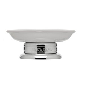 Изображение товара Настольная мыльница Camelos Rychmond H1613KO из керамики и хрома для ванной кухни