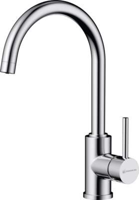 Изображение товара Смеситель кухонный Omoikiri Shinagawa 2 Plus-C хром однорычажный с краном питьевой воды
