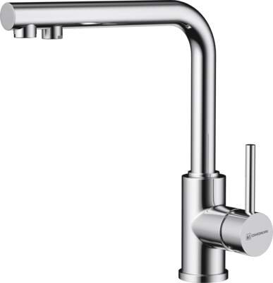 Изображение товара Omoikiri Nakagawa 2 Plus-C 4994341 - однорычажный смеситель с краном для питьевой воды, хром