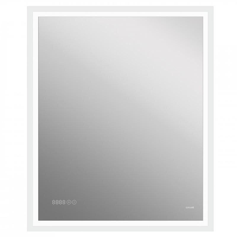 Изображение товара Зеркало Cersanit Design Pro KN-LU-LED080*70-p-Os, с подсветкой, часами, с антизапотеванием, 70 х 85 см