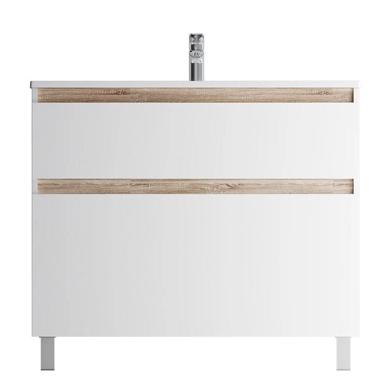 Изображение товара Тумба под раковину Am.Pm X-Joy M85AFSX1002WG, напольная, 100 см, 2 ящика, белый глянец