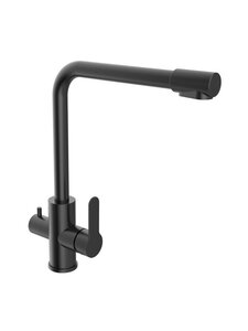 Изображение товара Смеситель Orange Steel M99-008b черный матовый для кухонной мойки, с возможностью подачи фильтрованной воды
