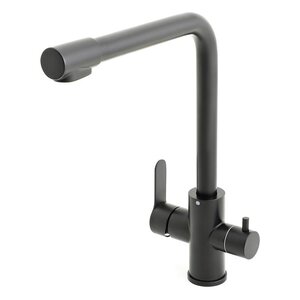 Изображение товара Смеситель Orange Steel M99-008b черный матовый для кухонной мойки, с возможностью подачи фильтрованной воды