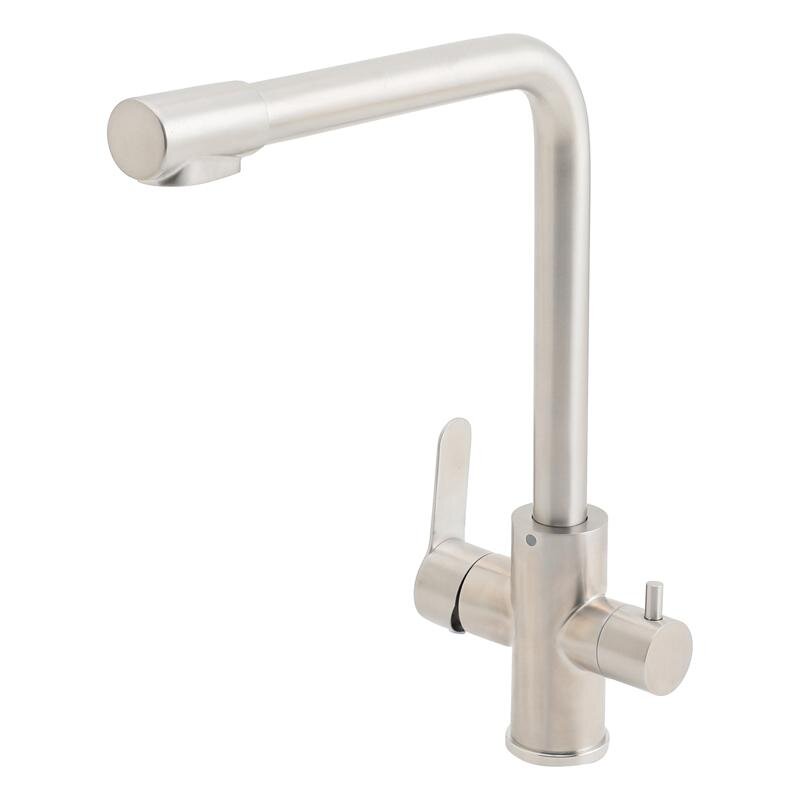 Изображение товара Смеситель для кухни Orange Steel M99-008ni с подключением фильтра, никель матовый