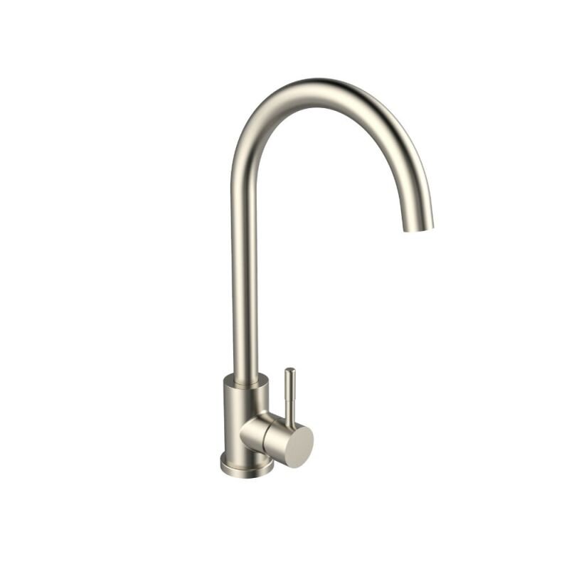 Изображение товара Смеситель для кухонной мойки Orange Steel M99-005ni, никель матовый, поворотный