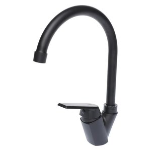 Изображение товара Полимерный кухонный смеситель Orange OneLife P02 000b черный матовый Изображение товара Полимерный кухонный смеситель Orange OneLife P02 000b черный матовый